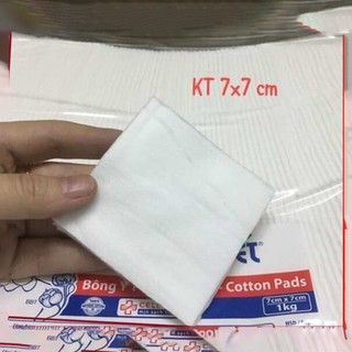 Bông Y Tế Cắt Miếng Bạch Tuyết 7x7Cm Gói 500 Gram