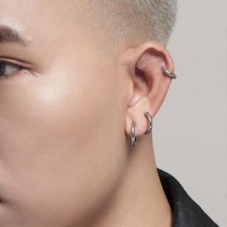 Bông tai nam nữ Laura khuyên tai tròn bạc 925 nhỏ đơn giản Laura Jewelry LJ0169