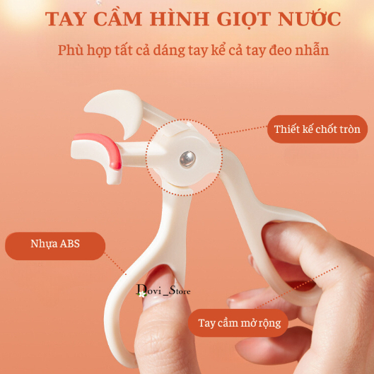 Bấm Mi GECOMO, Kẹp Mi Góc Rộng Bằng Nhựa ABS