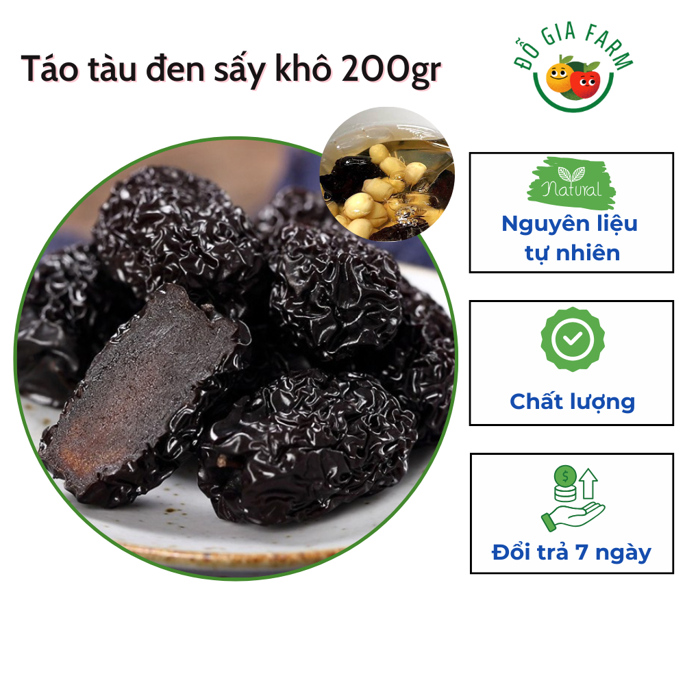 Táo Đen Sấy Khô 200gr