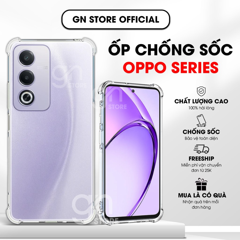 Ốp lưng chống sốc dành cho Oppo A3X/A5S/A3S/A60/A38/A58/A78/A93/A12/A31/F5/F7/F9/F11/Reno 4/5/6/7/8.