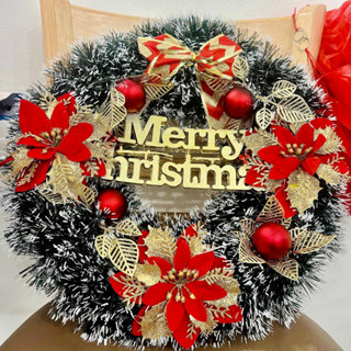 Vòng Hoa Nguyệt Quế Trang Trí Noel – Vòng Hoa Treo Cửa Giáng Sinh Size 30 40cm Sang Trọng 