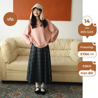 Chân váy midi chữ A 2 lớp - Flowy Skirt - ufo.thebasic