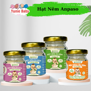 Hạt Nêm Cho Bé Ăn Dặm Anpaso - Bột Nêm Vị Rau Củ Nấm Hương Măng Tây Rong Biển Tự Nhiên 60g