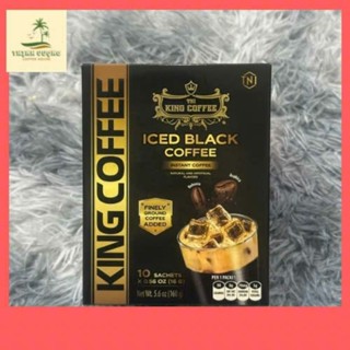 cà phê hòa tan đen đá king coffee [ hộp 10 gói]