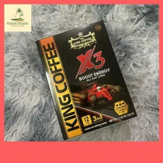 cà phê  HÒA TAN 3IN1 X3 King coffee [hộp 12 gói]