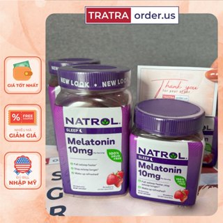 [Hũ Lớn] Kẹo ngủ Natrol Melatonin Gummies 5-10mg 180 viên