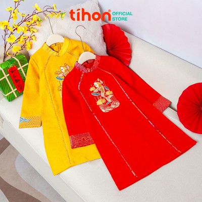Áo dài cho bé trai thêu Cá chép TIHON cao cấp đậm đà bản sắc truyền thống AD0760175