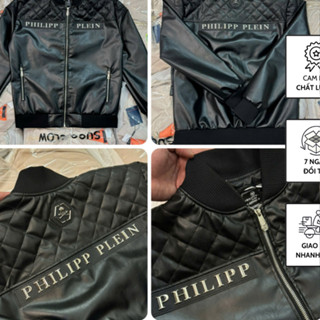 Áo Khoác Da Nam Phi Líp Đính Chữ Siêu Hot Hit - Áo Khoác Da Nam Phi Líp Cao Cấp