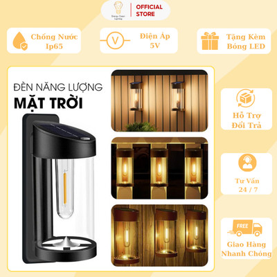 Đèn Treo Tường Energy Green Lighting PA06 - Sử Dụng Năng Lượng Mặt Trời - Trang Trí Ngoài Trời - Tặng Kèm Bóng LED