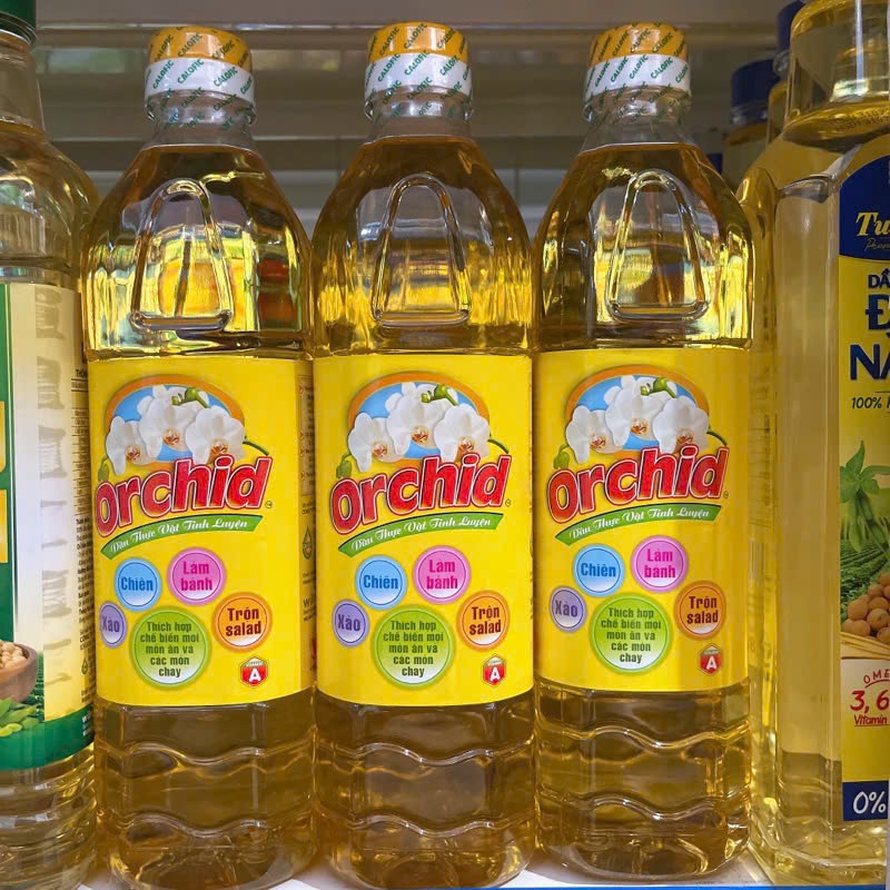 Dầu Thực Vật Orchid (1 Lít / 2 Lít / 5 Lít) - Nguyên Liệu Nấu Ăn Gia Đình, Quán Ăn