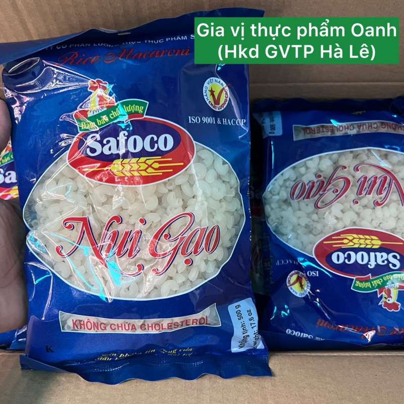 [CHAY/MẶN-THÙNG 10]Nui gạo chữ C Safoco (thùng 10 gói 500gr)