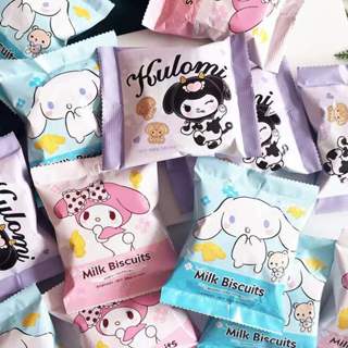 Bánh Quy Sữa Milk Biscuits Hoạt Hình Sanrio Nhân Vật Melody/ Cinnamonroll/ Kuromi (Bán lẻ 1 Gói)