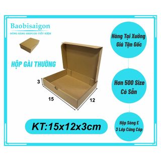Size 15x12x3 cm_Combo 100c_ Hộp Nắp Gài Thường ,Hộp Nhỏ Đựng Phụ Kiện