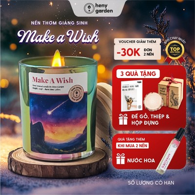 Nến Thơm Giáng Sinh Quà Tặng Noel Hương Make A Wish Vui Tươi HENY GARDEN (Phiên Bản Giới Hạn)
