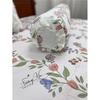 Ga gối 100% coton 4 món (1 ga 2 vỏ nằm 1 vỏ ôm)
