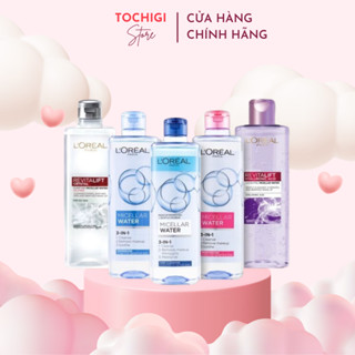 Nước Tẩy Trang L'Oreal Paris 3in1 Micellar Water 95ml - 400ml, Làm Sạch, Dưỡng Ẩm Cho Mọi Loại Da Loreal