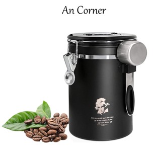  Hộp đựng cà phê đựng trà chống ẩm dung tích 1.2L - 1.8L AN Chef chất liệu inox 304 tặng kèm muỗng 30ml 