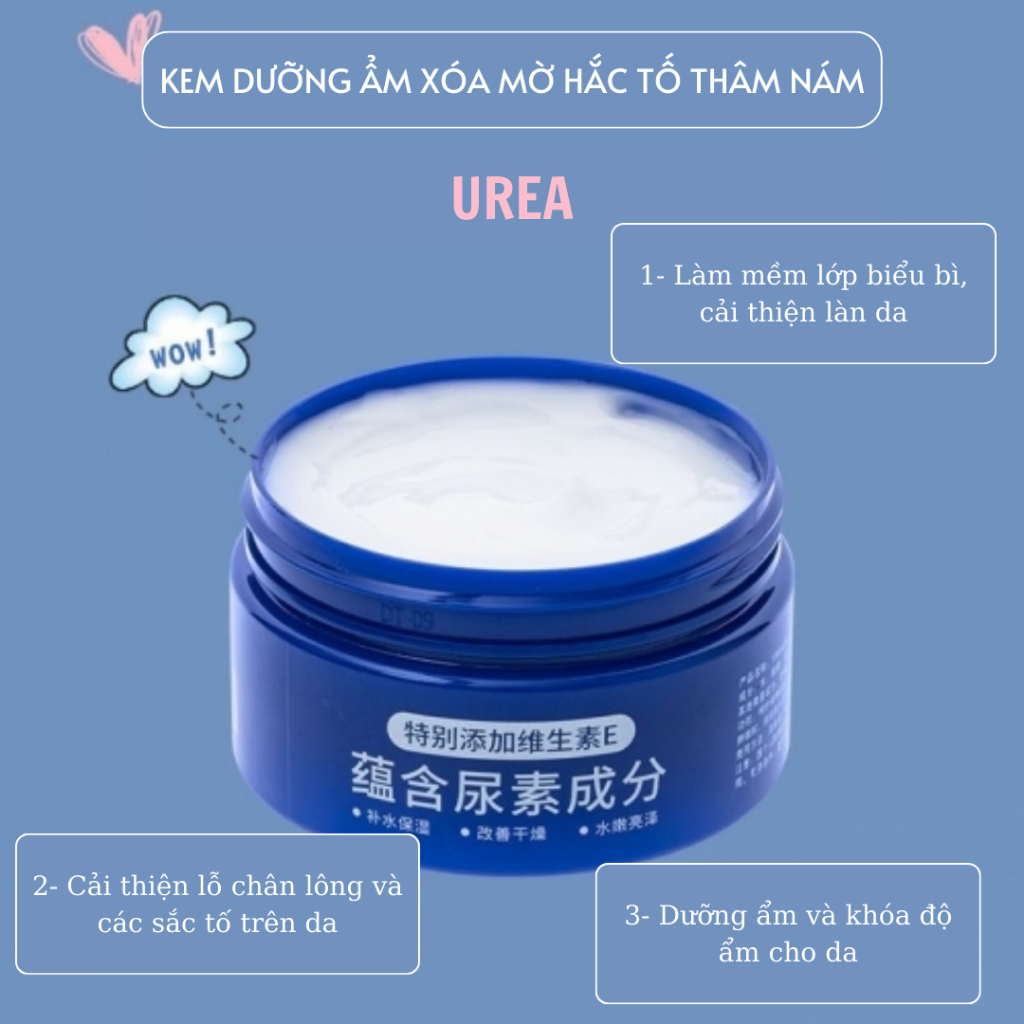 Kem Dưỡng Xóa Hắc Tố Thâm Sạm UREA - Kem Dưỡng Làm Mờ Thâm Sạm, Nám, Tàn Nhang UREA, Giúp Làn Da Sáng Bóng Và Đều M