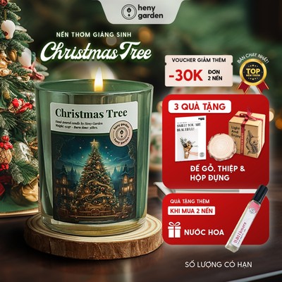 Nến Thơm Giáng Sinh Quà Tặng Noel Hương Christmas Tree Gỗ Thông Ấm Áp HENY GARDEN (Phiên Bản Giới Hạn)
