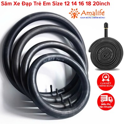 Săm Xe Đạp Trẻ Em Chọn Size 12 14 16 18 20inch Cao Su Tự Nhiên Co Giãn Rộng 1.75/2.125 Rộng 2.125/2.4inch Cao Cấp