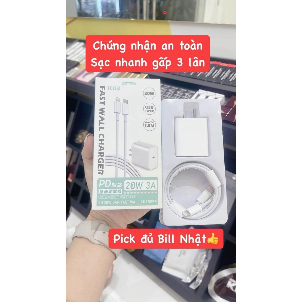 Bộ Sạc Nhanh Risukai Nhật 20W