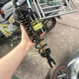 Phuộc sau Nitron bình dầu Full ĐEN TY VàNG gắn Vario Vision Click Lead Janus Sh mode ...