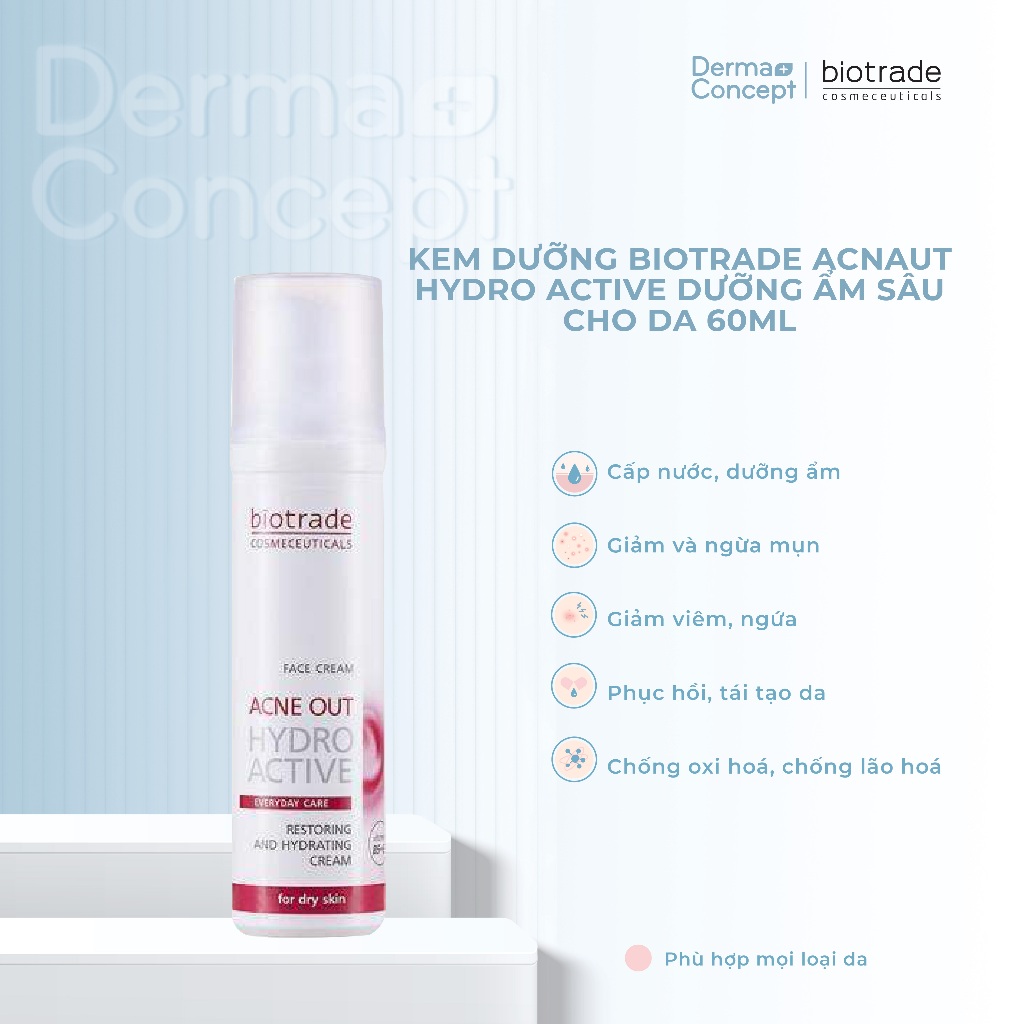 Kem dưỡng Biotrade Acnaut Hydro Active dưỡng ẩm sâu cho da 60ml