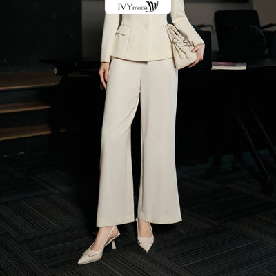 Quần dài Tây Single Breasted nữ IVY moda MS 22M8480