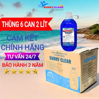 [GIẢM GIÁ]Thùng 6 Can 2 Lít Nước Rửa Kính Lái Ô Tô Sunny Clear - Tầm Nhìn Sáng Rõ,An Toàn Tối Ưu