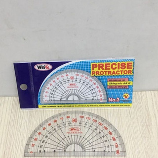 [ COMBO 3 CÂY ] Thước đo độ nhỏ, thước đo góc No.3 Winq dài 10cm. - Văn phòng phẩm Thu Thảo