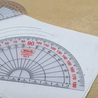[ COMBO 3 CÂY ] Thước đo độ nhỏ, thước đo góc No.3 Winq dài 10cm. - Văn phòng phẩm Thu Thảo