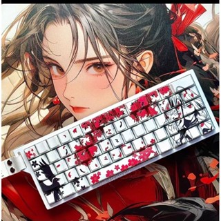 Keycap xuyên led hoa anh đào Sakura, Yuki Aim, Makima anime 130 nút đẳng 's cấp cho bàn phím