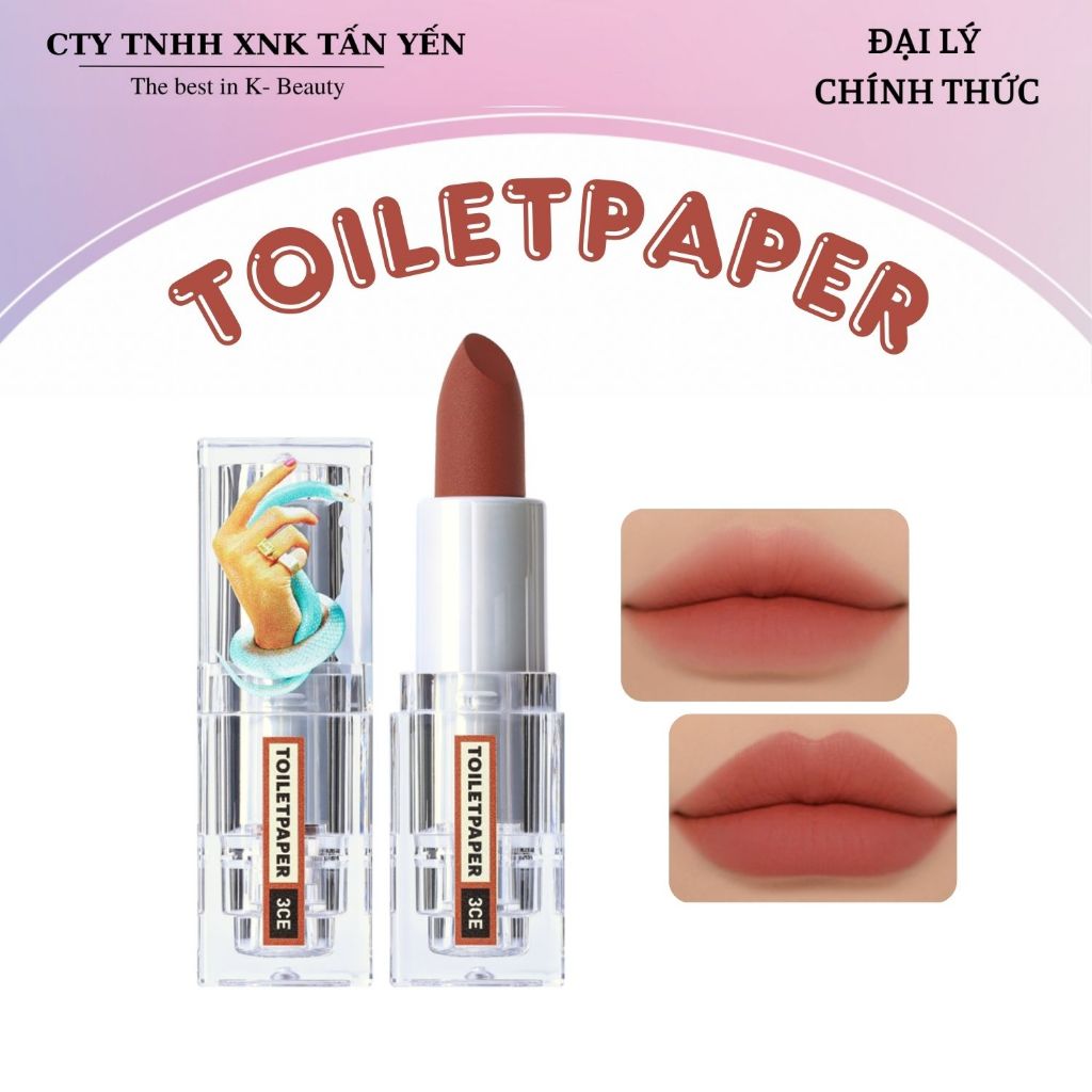 [TOILETPAPER] Son Thỏi 3CE Soft Matte Lipstick (Sensual - Đỏ Đất)