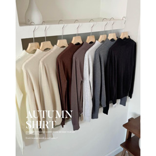 Áo len trơn cổ cao 01201 CHERRY COCO