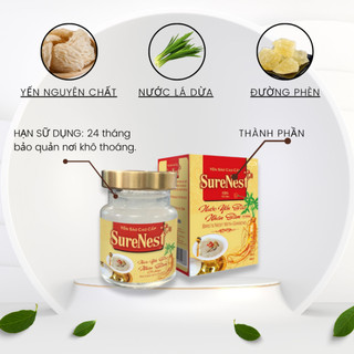 Yến Sào Nguyên Chất NHÂN SÂM 15% SURENEST, 1 Hủ