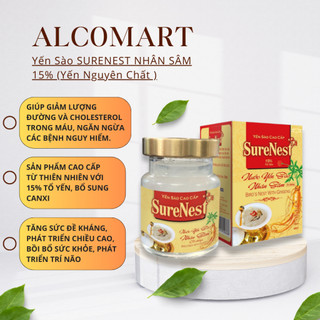 Yến Sào Nguyên Chất NHÂN SÂM 15% SURENEST, 1 Hủ