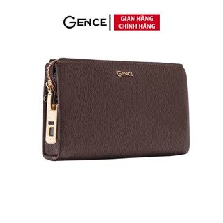 Ví Cầm Tay Nam Chính Hãng GENCE RB12 Da Bò Khóa Vân Tay Khóa Số Cao Cấp Màu Nâu