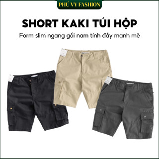 Quần Short Nam, Quần Short Kaki Túi Hộp Trung Niên Phú Vy Fashion Nam Tính Lịch Lãm ( STHTN16 )
