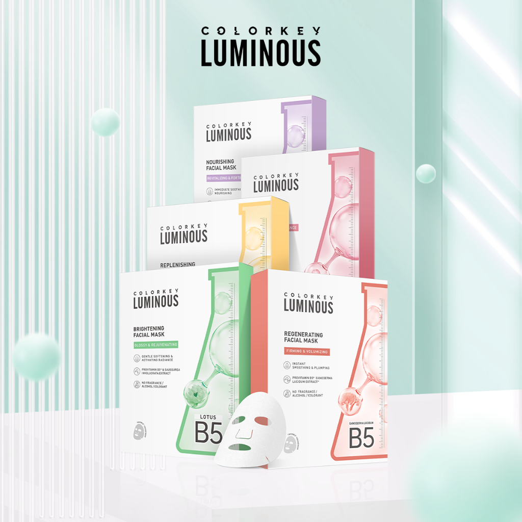 [HƯƠNG GIANG YÊU THÍCH] 1 Hộp 10 Miếng Mặt Nạ Giấy COLORKEY LUMINOUS Vitamin B5 Hỗ Trợ Phục Hồi 25ml/miếng | BigBuy360 - bigbuy360.vn
