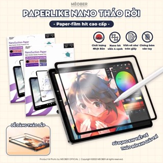 [Paperlike Nano] Dán màn hình iPad Paperfilm hạt Nano - Nhám mịn mới, hỗ trợ tháo rời, tăng cường hiển thị by MèoBer