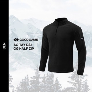 Áo Thể Thao Dài Tay Có Khóa Kéo Co Giãn 4 Chiều Không Nhăn Không Co Rút GOOD GAME Half Zip