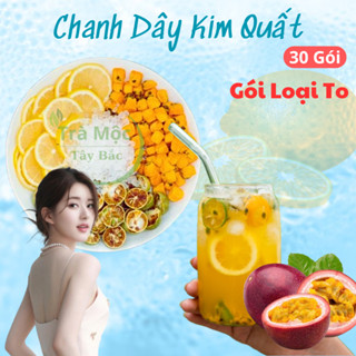 Trà Chanh Dây Kim Quất Set 30 Gói Nước Uống Trắng Sáng Da Triệu Lộ Tư Thanh Lọc cơ thể Giải Nhiệt Trà Mộc Tây Bắc