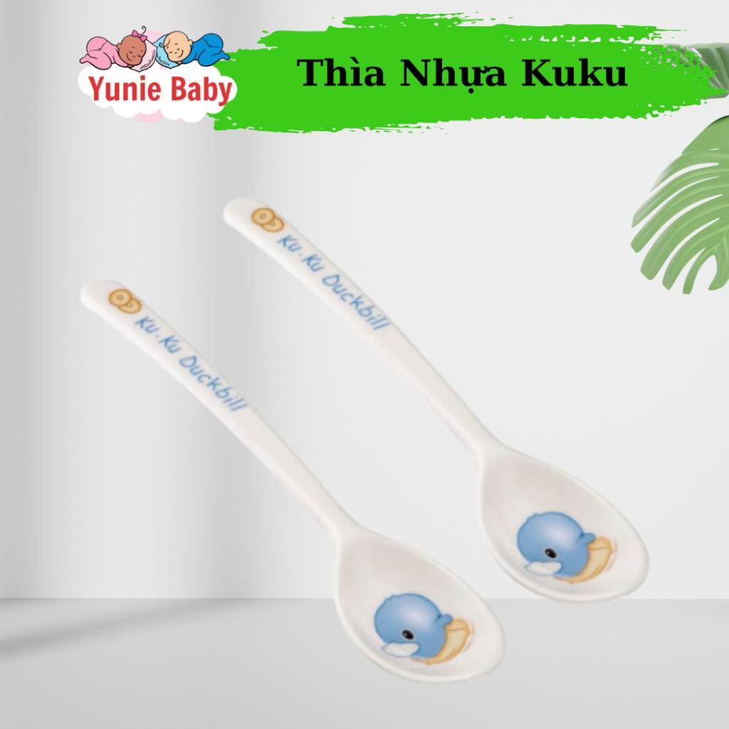 Thìa nhựa ăn dặm cho bé 7m+ KUKU