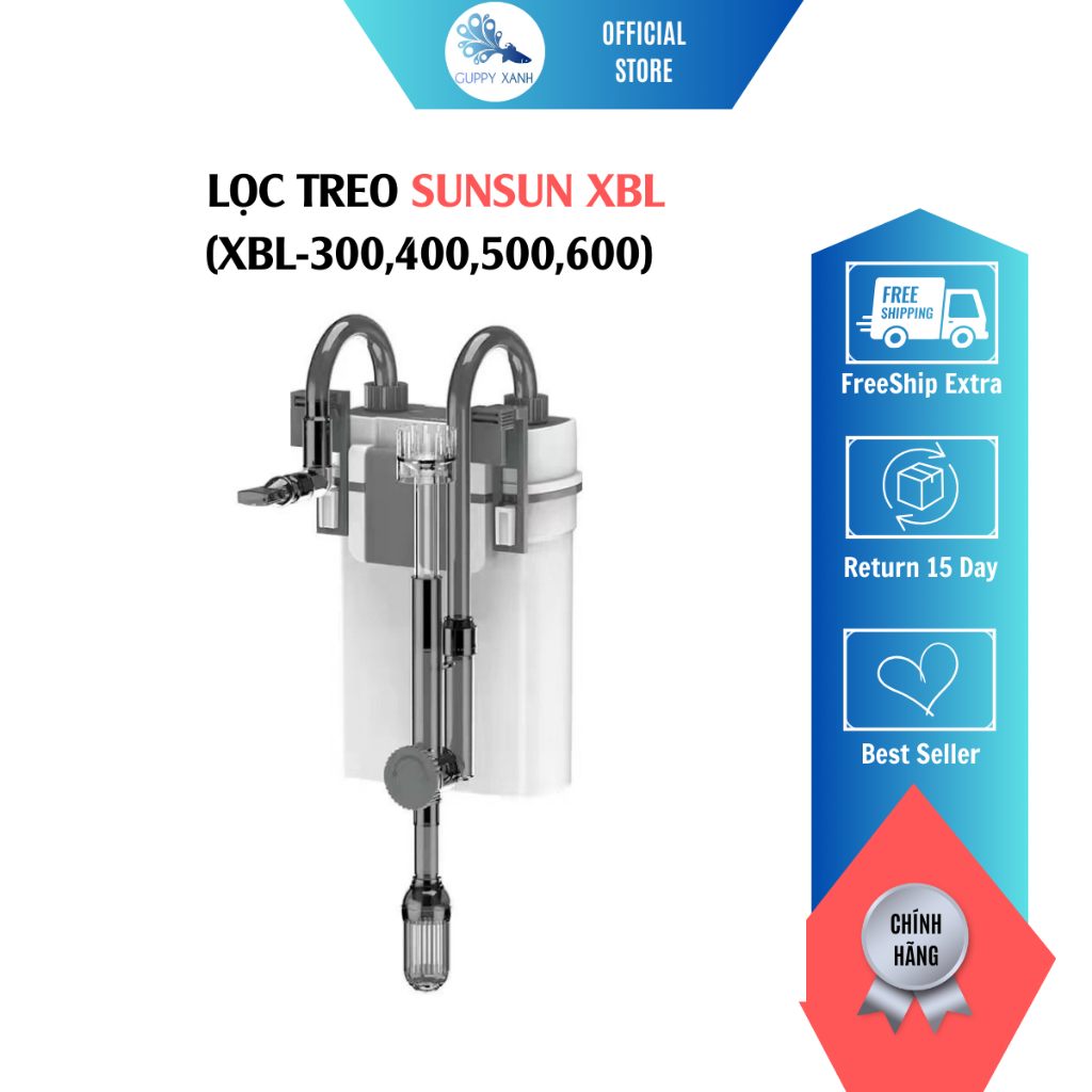 Máy lọc treo Xiaoli Sunsun XBL 400, 500, 600. Lọc Treo XBL, Máy Lọc Treo Có Kèm Lọc Váng