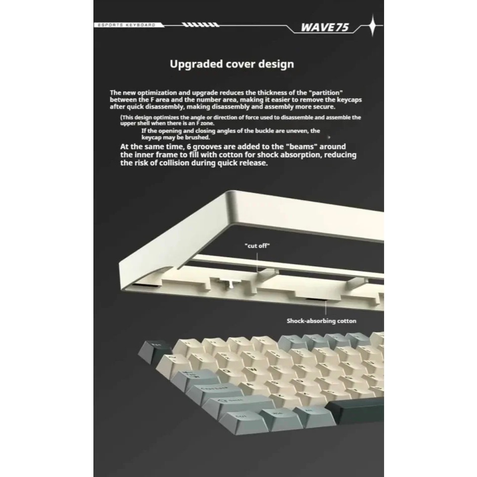 PMO WAVE75 (RD75) QMK bàn phím cơ nhôm CNC kết nối 3 chế độ | BigBuy360 - bigbuy360.vn