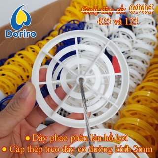 Dây phao phân làn hồ bơi, dài 25 mét HOẶC CHIỀU DÀI THEO YÊU CẪU CỦA KHÁCH, dây xuyên tâm bằng ny-long hoặc bằng thép