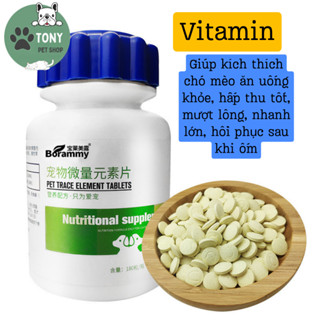Vitamin cho chó mèo, dạng viên nhai, nguyên lọ 180 viên