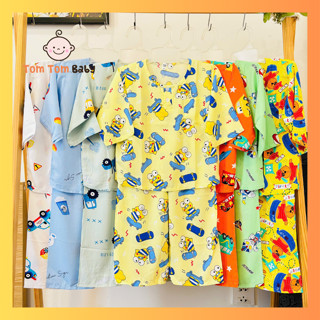 SET 3 Bộ quần áo Tole Lanh Tay Dài Bé TRAI - Có 14 Size cho bé 5- 45 kg - Chất Vải Tôn mềm mai, thoáng mát