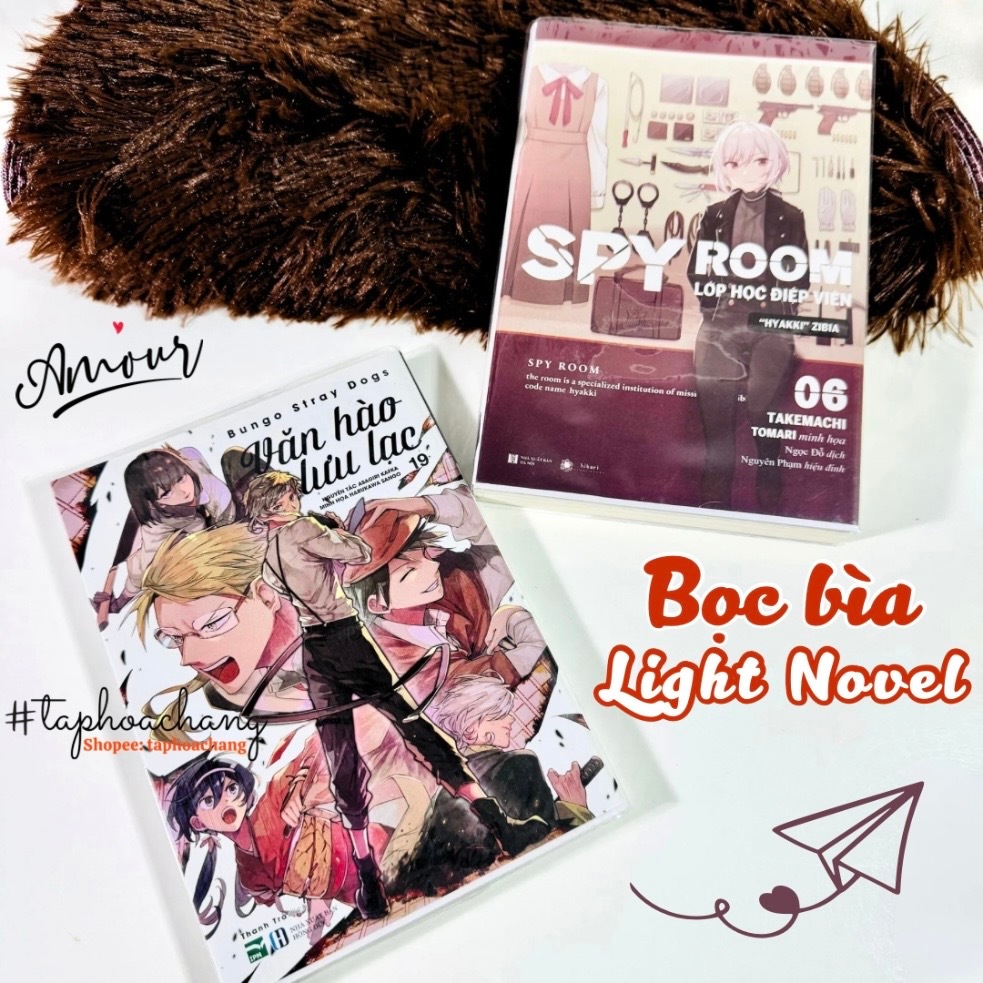 BỌC BÌA sách truyện Light Novel - Bookcare bìa bao kiếng bọc bìa Light novel